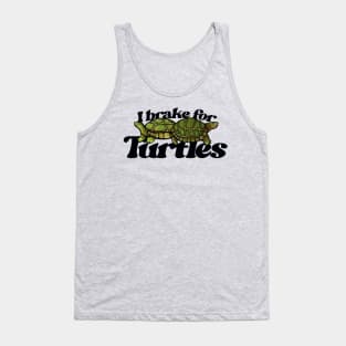 I Brake For Turtles Turtely Twins Tank Top